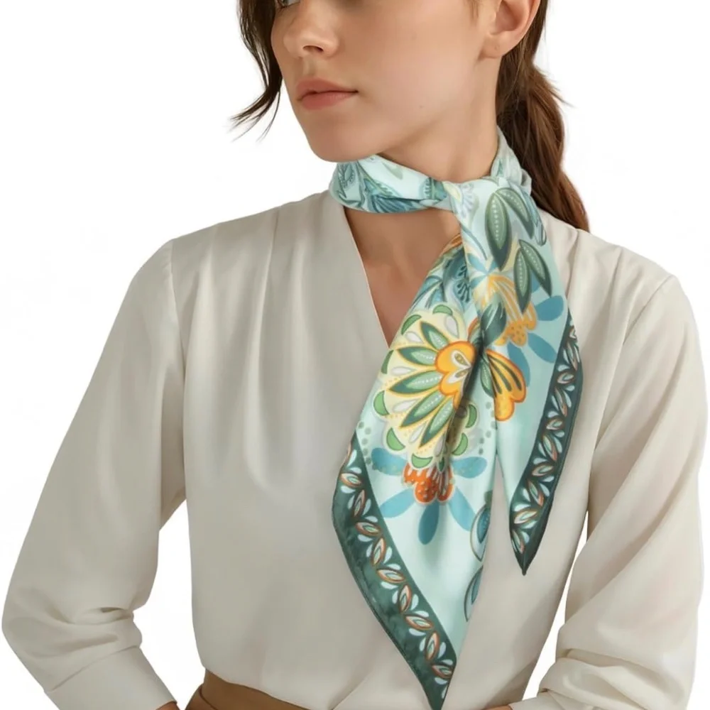Women Head Hair Scarf Like Satin Silk Scarf Sleeping Hair Wrapping Night 27.5" - Picture 2 of 7